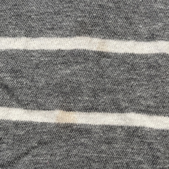 Abercrombie & Fitch Women’s Boat Neck Long Sleeve Gray & White T-Shirt Size S - Picture 4 of 5